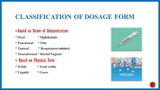 Pharmaceutical Dosage Forms Dosage Forms of Drugs  Different Types of Dosage Forms Pharmaceutics [upl. by Sitoel554]