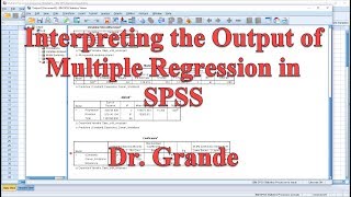 Interpreting Output for Multiple Regression in SPSS [upl. by Terrell]