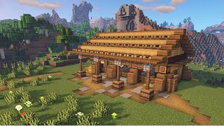 Minecraft Small Aesthetic Horse Stable  Tutorial [upl. by Pearlman]