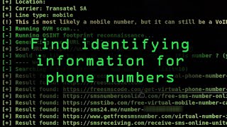 Find Information from a Phone Number Using OSINT Tools Tutorial [upl. by Ilahtan]