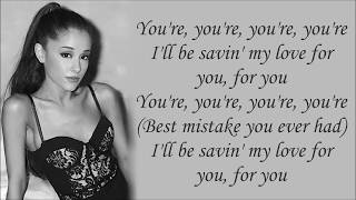 Ariana Grande  Best Mistake ft Big Sean  Lyrics [upl. by Apollo]