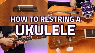 How To Restring A Ukulele  Beginners Guide To Replacing Uke Strings [upl. by Adnorrehs]