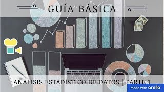 📘 Guía básica para Análisis Estadístico de datos  Parte 1 [upl. by Fleisig236]