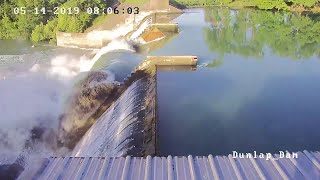 Video shows moment dam gate collapsed at Lake Dunlap [upl. by Nancy]