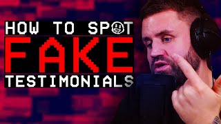 HOW TO SPOT FAKE TESTIMONIALS [upl. by Oner639]