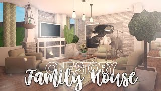 Roblox  Bloxburg One Story Family House  House Build [upl. by Burne]