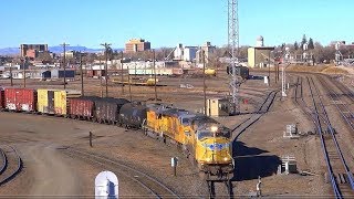 Union Pacific Railroad Yard  Cheyenne Wyoming  November 2018 [upl. by Noemys]