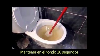 DESATASCA EL INODORO EN 10 SEGUNDOS  Unclog toilet in 10 seconds [upl. by Sakul]