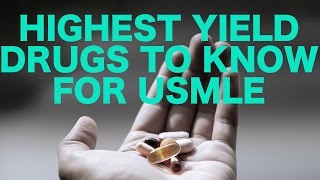 Highest Yield Drugs for USMLE [upl. by Eilrac]