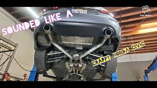 Q50 30t catback exhaust setup No mufflers vs 4 resonators [upl. by Nepean478]