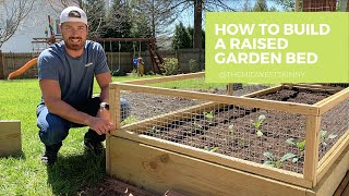 How to Build a Raised Vegetable Garden Bed with Rabbit Fencing  TheMidwestSkinny [upl. by Helm]