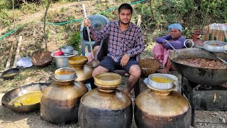 Cooking Bilaspuri Dham In Our Village  Himachal [upl. by Cartan]