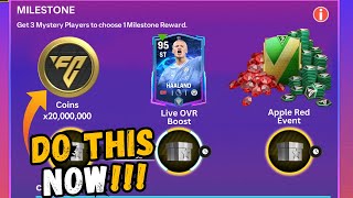 DO THIS TO GET 2030 MILLION COINS IN MYSTERY SIGNING LIVE OVR BOOST AND APPLE RED EVENT [upl. by Magner769]