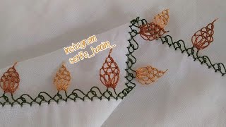 Yeni öğrenenler için Kolay iğne oyası modeli 👀👍👍👍easy and flashy needle lace [upl. by Kristof]