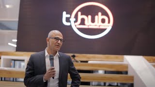 Satya Nadellas Speech at THub Hyderabad [upl. by Ainollopa]