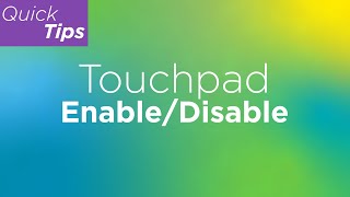 Touchpad Enable  Disable  Lenovo Support Quick Tips [upl. by Pessa496]