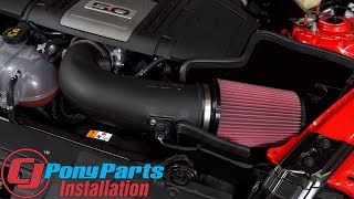 20182022 Mustang GT JLT Performance Cold Air Intake Kit Black Textured Installation [upl. by Uba376]