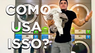 LAVEI ROUPA NUMA LAVANDERIA SELF SERVICE 😱 MINHA 1ª VEZ [upl. by Kcinimod]