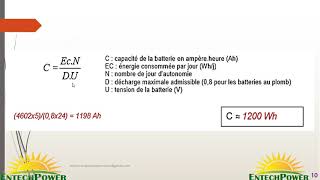 DIMENSIONNEMENT D’UN SYSTÈME PHOTOVOLTAÏQUE تصميم منظومة الطاقة الشمسية المنزلية ENTECHPOWER [upl. by Ahsekan944]