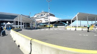 Seattle Cruise Port Terminal Pier 91 Smith Cove Boarding Cruise Ship to Alaska 4K [upl. by Nnoj]