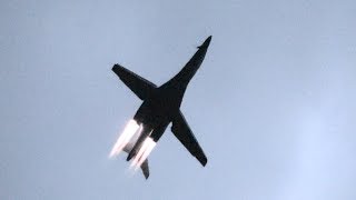 B1B Lancer departing with afterburners into the clouds at Oshkosh 2018  Wednesday night [upl. by Amaral]