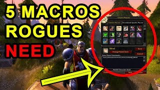 Top 5 Macros Every Rogue Needs in Classic WoW [upl. by Latsirk507]