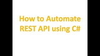 RestSharp REST API testing using C RestSharp and JsonNET [upl. by Steffy]