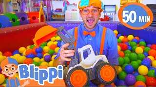 Blippi Visits an Indoor Playground Fidgets Indoor Playground  Blippi Full Episodes  Blippi Toys [upl. by Llarret]