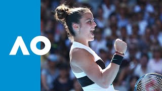 Maria Sakkari v Jelena Ostapenko match highlights 1R  Australian Open 2019 [upl. by Moreland]