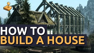 Skyrim Hearthfire DLC  How To Build a House and Find Building Materials [upl. by Ettesoj72]