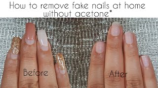 How to remove Fake Nails at home   Without Acetone   DIY [upl. by Ahseen]