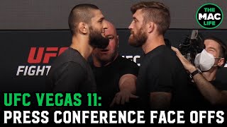 UFC Vegas 11 Face Offs Khamzat Chimaev vs Meerschaert Cerrone vs Price amp Walker vs Spann [upl. by Millda264]