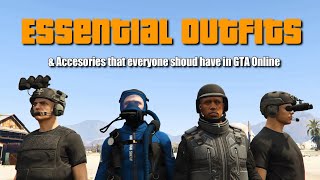 GTA V Online Essential outfits amp Accessories that everyone should have [upl. by Jollenta]