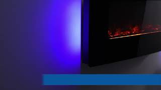 Focal Point Pasadena Black Remote Control WallMounted Electric Fire  Screwfix [upl. by Jarvey]