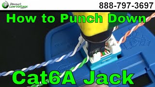 How to Punch Down a RJ45 Cat6A Keystone Jack [upl. by Nosde]