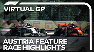 2021 Virtual Austrian Grand Prix Feature Race Highlights [upl. by Kerk]