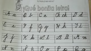 Escritura en letra cursiva del abecedario [upl. by Yvonne]