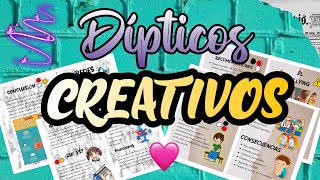 Dípticos Creativos  WORD📑 [upl. by Elvina442]