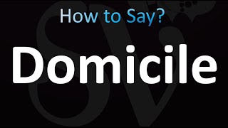 How to Pronounce Domicile Correctly [upl. by Huskamp]