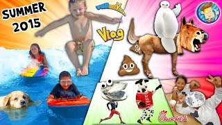 Horsey Go Ploopy Baymax is Poofy Doggy in a Pooly Cow go Mooey SUMMER 2015 FUNnel Vision Vlog [upl. by Irrehc]