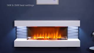 Sureflame WM9332 Electric Wall Mounted Fireplace Suite [upl. by Willms]