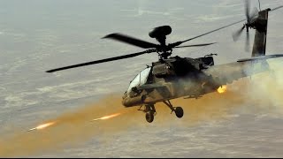 AH64 Apache Helicopter In Action  AH64 Apache Airstrikes AH64 Firing At Tanks Apache FLIR [upl. by Hajidak863]