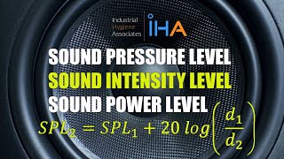 Sound Equations  Sound Pressure Level Sound Intensity Level Sound Power Level [upl. by Channa]