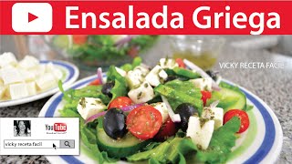 ENSALADA GRIEGA  Vicky Receta Facil [upl. by Raddatz]