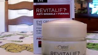 LOreal Paris Revitalift AntiWrinkle  Firming Eye Cream Review [upl. by Yojal]