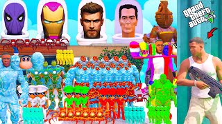 Shinchan amp Franklin Playing Chupan Chupai With AVENGERS Family amp HULK Family in GTA 5 [upl. by Arraek]