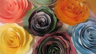 Tutorial Rosas de papel Paper roses [upl. by Polak]