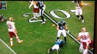 Darren Sproles Injury Leads To team Fight Huge Hit [upl. by Doykos]