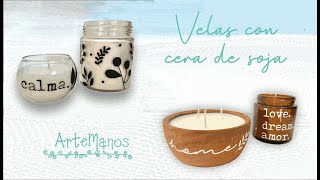 Como hacer velas con cera de soja [upl. by Kelleher704]