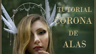 Cómo hacer una corona de ángel 👑 How to make a angel crown TUTORIAL  fácil y rápida ThelmaM [upl. by Egiedan]